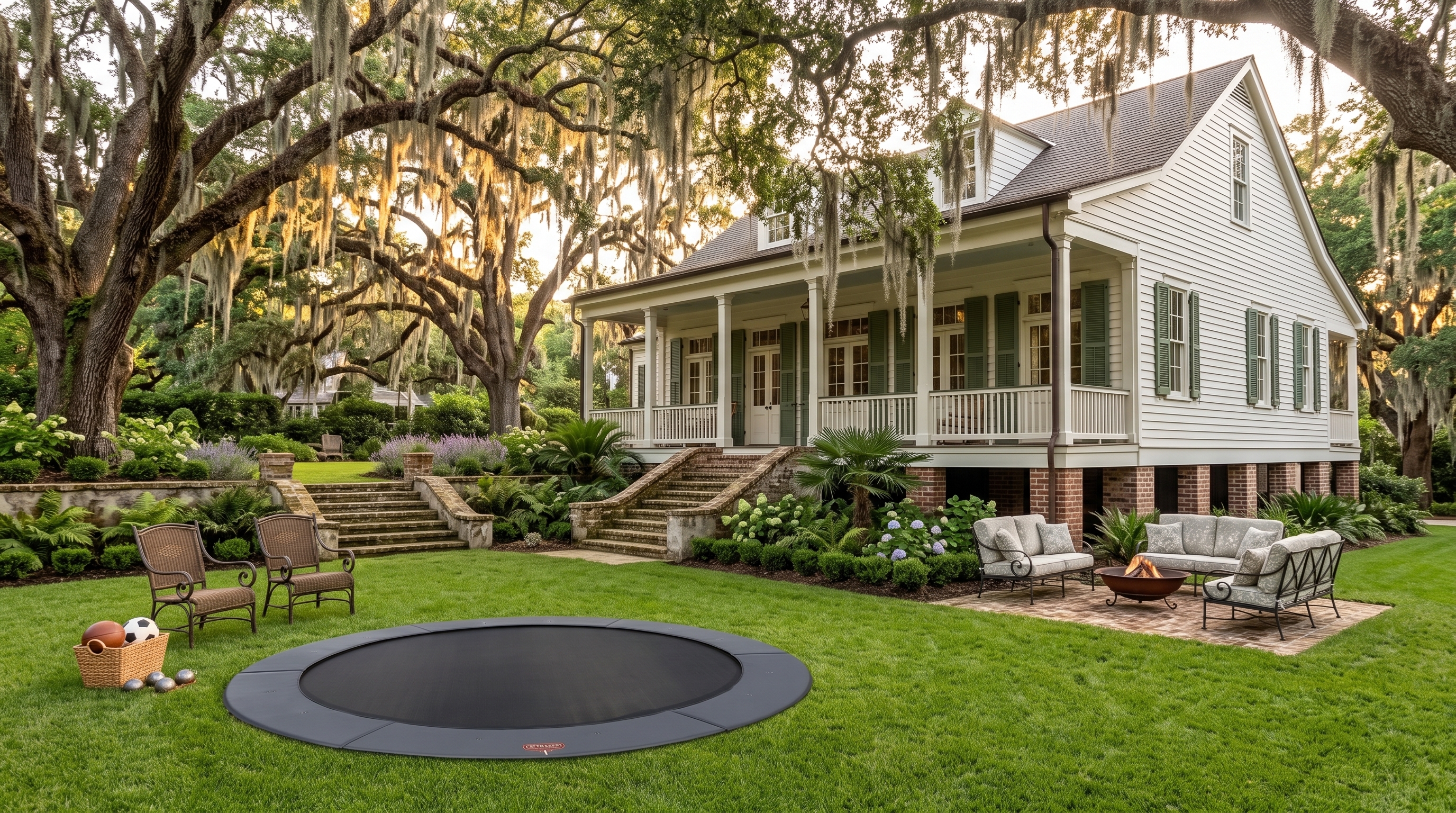 Moores Hill trampoline installation